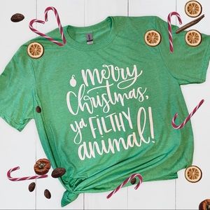 Funny Green Christmas tee